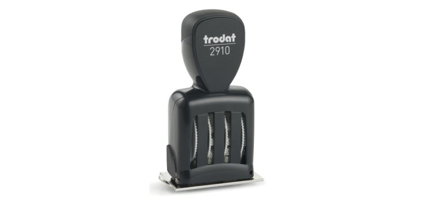 Trodat 73042 timbro aziendale Tradizionale Timbro data Metallo, Plastica