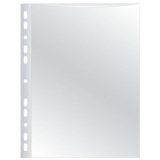 Pochette q-connect polyproylène lisse 5/100e perforée cristal antistatique a4 210x297mm sachet 100 unités