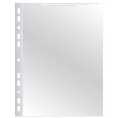 Pochette q-connect polyproylène lisse 5/100e perforée cristal antistatique a4 210x297mm sachet 100 unités