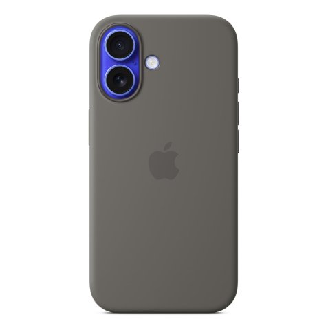 Apple Coque en silicone avec MagSafe pour iPhone 16 - Gris minéral