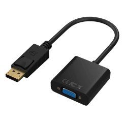 DLH DY-TU4941B changeur de genre de câble DisplayPort VGA Noir