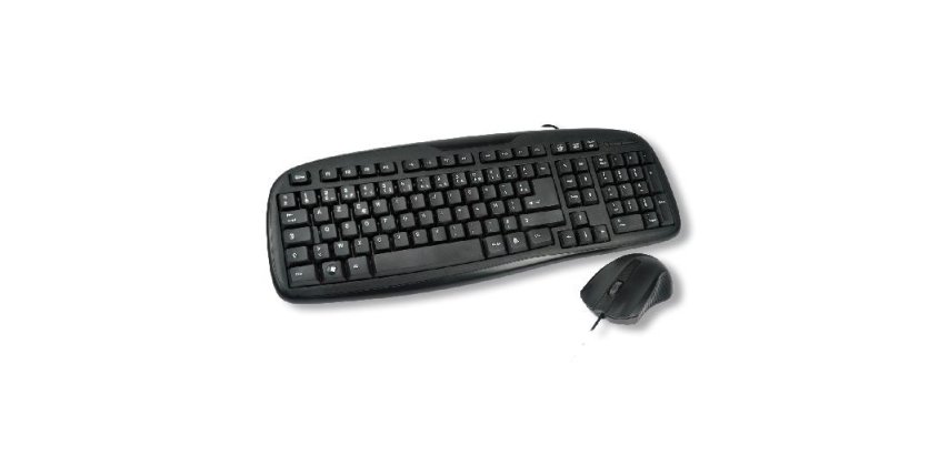 MCL ACK-2012/N clavier Souris incluse Universel USB AZERTY Français Noir