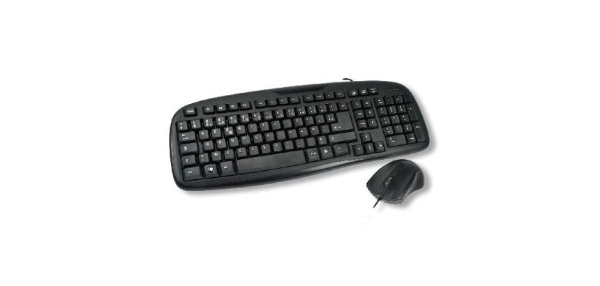 MCL ACK-2012/N clavier Souris incluse Universel USB AZERTY Français Noir