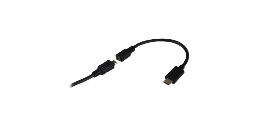 MCL USB31-CM/2HBFCE câble USB USB 2.0 0,17 m USB C USB A Noir