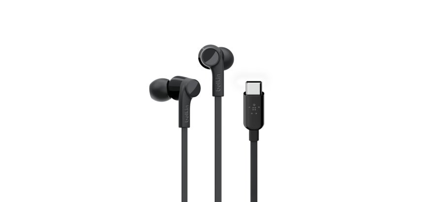 Belkin ROCKSTAR Casques Avec fil Ecouteurs Appels/Musique USB Type-C Noir