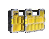 Stanley 1-97-518 Cassetta degli attrezzi Scatola per minuteria Plastica Nero, Trasparente, Giallo