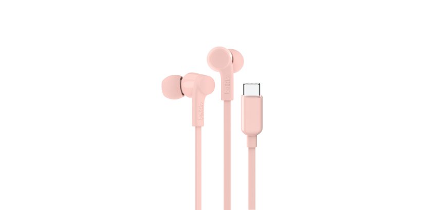 Belkin SoundForm Casque Avec fil Ecouteurs Musique/Quotidien USB Type-C Rose