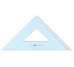 ARDA Squadra 45° 25 cm Linea Uni Polystyrene Transparent