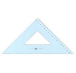 ARDA Squadra 45° 25 cm Linea Uni Polystyrene Transparent