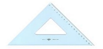 ARDA Squadra 45° 25 cm Linea Uni Polistirolo Trasparente