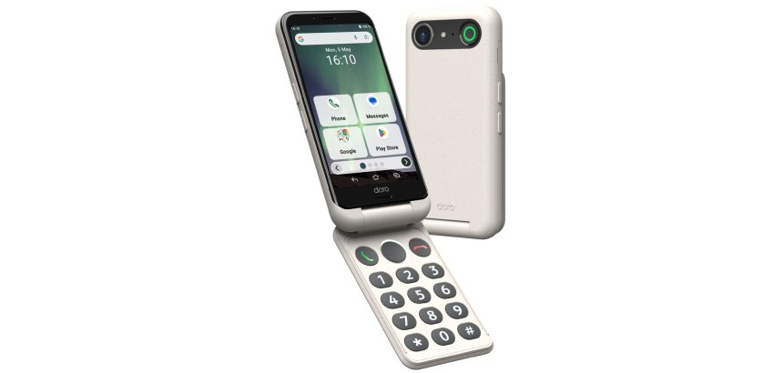 Doro Aurora A20 11,4 cm (4.5") Double SIM Android 14 4G USB Type-C 4 Go 64 Go 3000 mAh Noir, Blanc