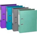 Classeur à levier Teksto Prem'Touch Dos 80mm - A4 - Couleurs assorties