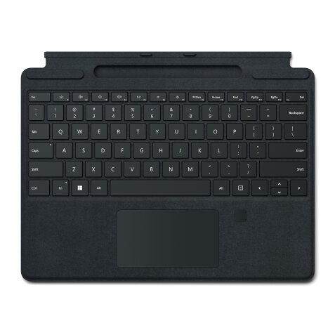 Microsoft Surface Pro Signature Keyboard with Fingerprint Reader AZERTY Belge Microsoft Cover port Noir