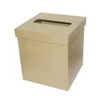 Boite a mouchoirs decopatch carton carre a decorer        13,2x12,5x12,5cm