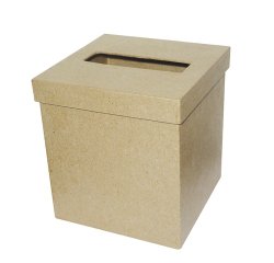 Boite a mouchoirs decopatch carton carre a decorer        13,2x12,5x12,5cm