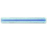 ARDA Triplodecimetro 30cm Linea Uni 300 mm Polystyrene Transparent