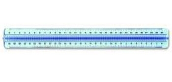 ARDA Triplodecimetro 30cm Linea Uni 300 mm Polystyrene Transparent