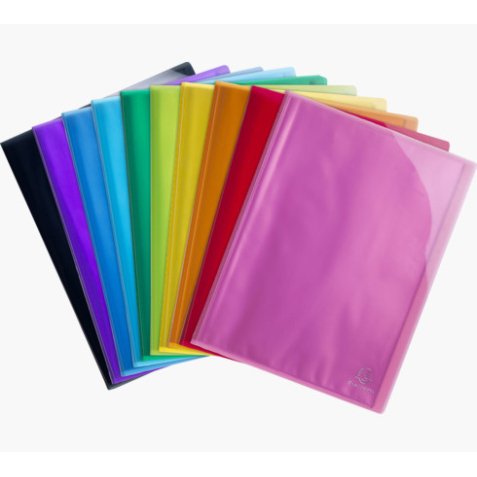 Protège-documents polypropylène glossy Iderama 20 pochettes - 40 vues coloris assortis