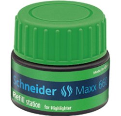 Recharge schneider maxx 660 surligneur job automatique    30ml coloris vert