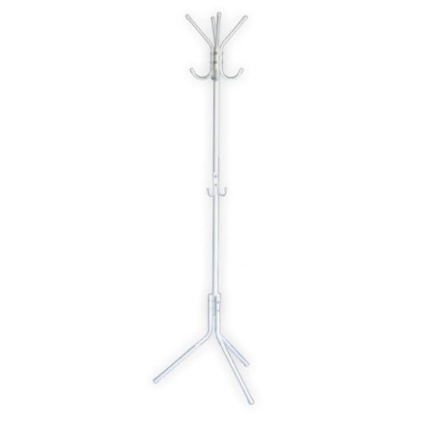Porte-manteaux q-connect métallique 8 patères hauteur 173cm coloris blanc