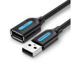 Vention Cable Alargador USB 2.0 CBIBF/ USB Macho - USB Hembra/ 1m/ Negro
