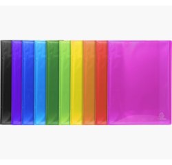 Protège-documents en polypropylène semi-rigide Iderama PP 160 vues - A4 - Couleurs assorties
