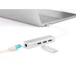Digitus Hub de USB 3.0 Type-CTM con Gigabit Ethernet