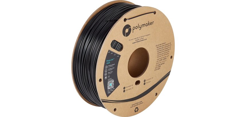 Polymaker PF01020 3D Printing Material Acrylonitrile-styrene-acrylate Black 3 kg