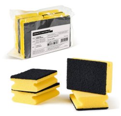 Perfetto 26945 sponge Rectangular Black, Yellow 4 pc(s)
