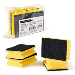 Perfetto 26945 spugna Rettangolare Nero, Giallo 4 pz
