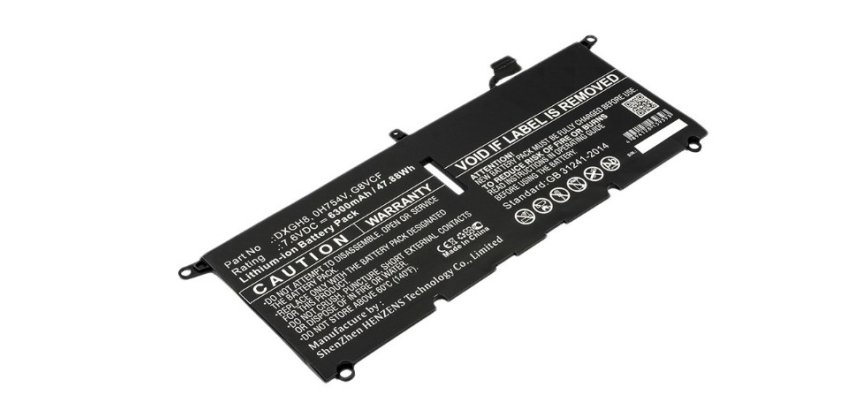 DLH Batterie Li-Pol 7.6V 6842mAh 52Wh - 0H754V / DXGH8 / G8VCF / 0DXGH8 / HK6N5 / WDK63 / G7GV0 / 451-BCRE