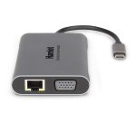 Hamlet HDKC-PD400V replicatore di porte e docking station per laptop Cablato USB 3.2 Gen 1 (3.1 Gen 1) Type-C Grigio