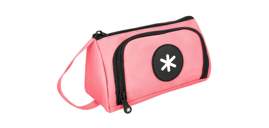 Trousse large antartik avec poche frontale grande         ouverture 110x85x200 mm       corail