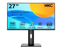 MCL Moniteur 27" IPS Full HD, VGA + HDMI + DP + Audio + 4 * USB 3.2 + SPK