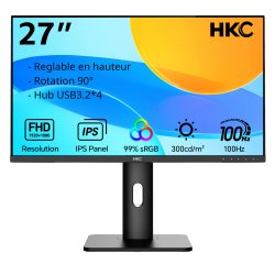 MCL Moniteur 27" IPS Full HD, VGA + HDMI + DP + Audio + 4 * USB 3.2 + SPK