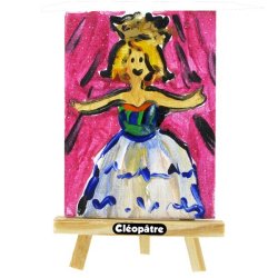 Peinture à l'eau pailletée cléopâtre coloris orange vert magenta bleu et violet 250ml lot de 5 flacons