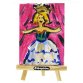 Peinture à l'eau pailletée cléopâtre coloris orange vert magenta bleu et violet 250ml lot de 5 flacons