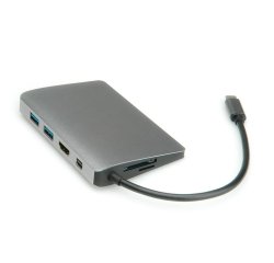ROLINE 12.02.1021 replicatore di porte e docking station per laptop Cablato USB 3.2 Gen 2 (3.1 Gen 2) Type-C Grigio