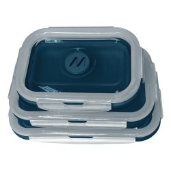 Muitomas LUNCHBOXSETBL lunch box Lunch box set Plastic, Silicone Blue 3 pc(s)