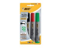 Marqueur bic permanent marking 2300 ecolutions pointe moyenne biseautee couleurs assorties blister 4