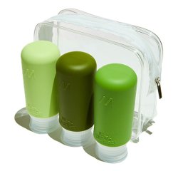 Muitomas TRBOTTLES3GN botella y recipiente de viaje Silicona Botella flexible
