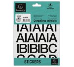 Pochette de lettres adhésives noires A-Z 30 mm - Noir