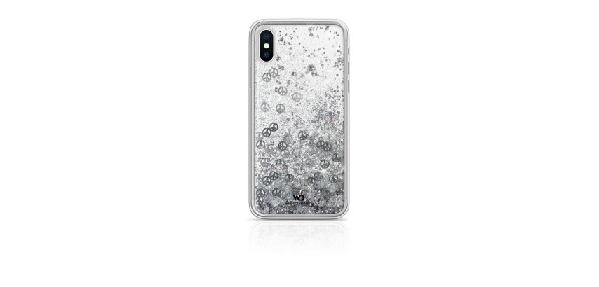 White Diamonds Sparkle custodia per cellulare 14,7 cm (5.8") Cover Argento, Trasparente