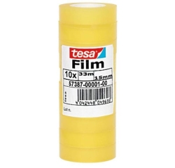 Nastro adesivo Tesafilm - 15 mm x 33 m - PP - trasparente - Tesa - torre 10 pezzi
