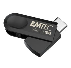Cle usb emtec 3.2 type-c single c280 128gb coloris     noir