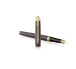 Stylo-plume waterman hemisphere metallic capuchon  clip pointe fine coloris noir lave coffret cadeau