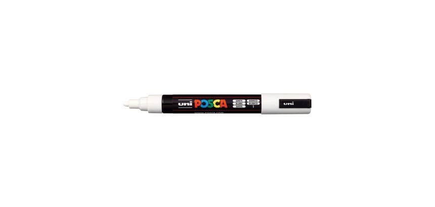 Uni-Ball PC-5M marker Bullet tip White