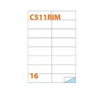 Markin 210C511RIM etichetta autoadesiva Rettangolo Rimovibile Bianco 1600 pz