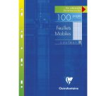 Feuillets mobiles de couleur sous étui A4 100 pages perforées grands carreaux