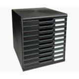 Module de classement Modulo Ecoblack 10 tiroirs fermés - Noir
